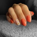 gainageetnailartfloralorangehistoiredenana